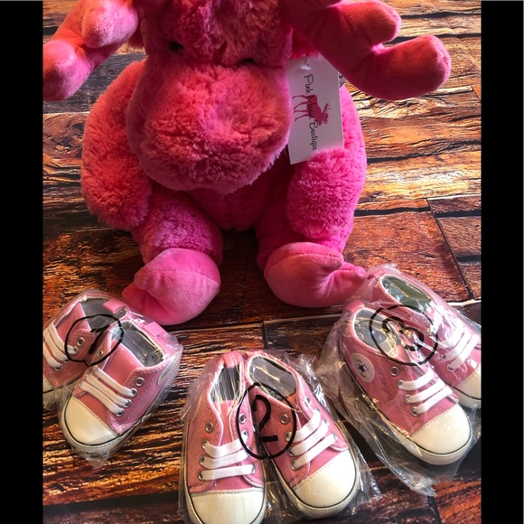 Baby Toddler Pink Lace-up Hightop Prewalker Shoes